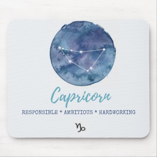 Zodiac astrology_ Capricorn Mouse Pad