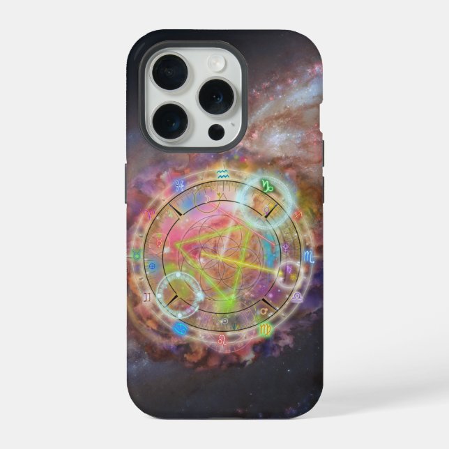 Zodiac Astrology Chart Iphone Case (Back)