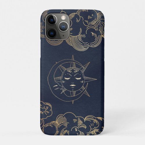 Zodiac Astrology Poster Moon Sun Stars Phone cas iPhone 11 Pro Case