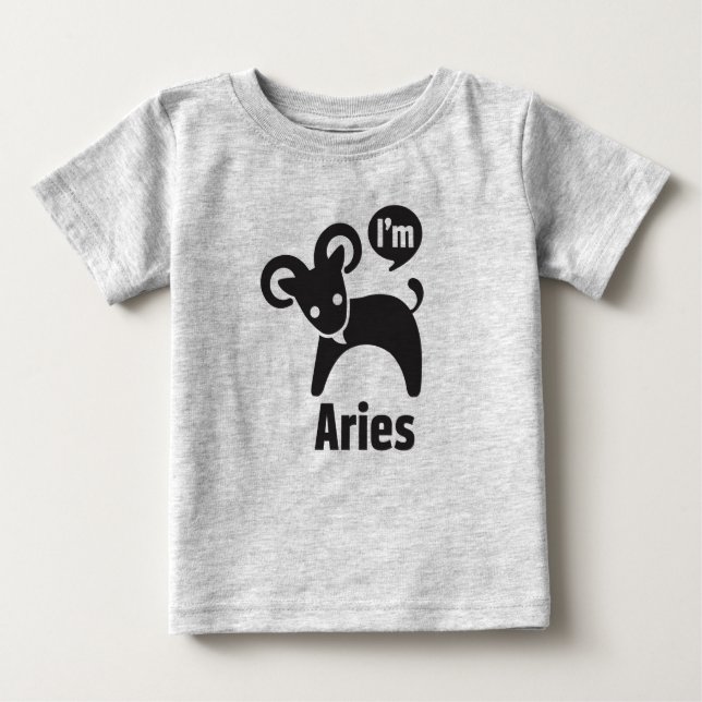 Zodiac Baby Tees-Aries Baby T-Shirt (Front)