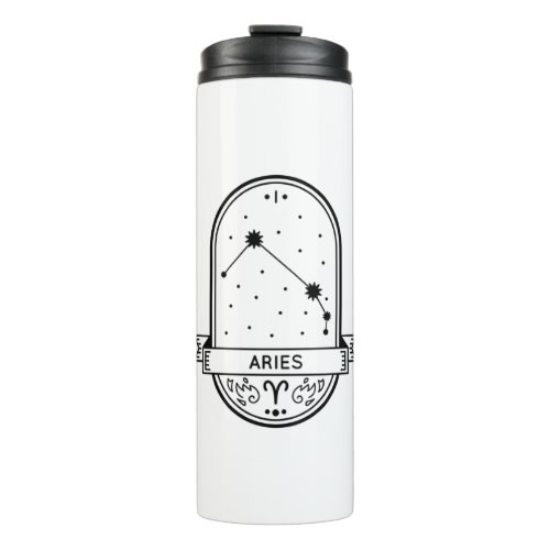 ZODIAC BADGE CONSTELLATION ARIES STROKE THERMAL TUMBLER