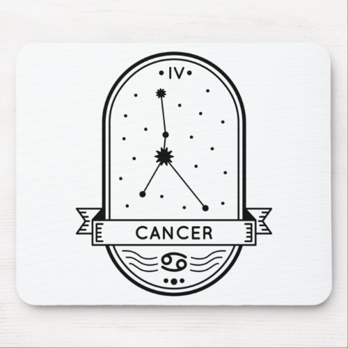 ZODIAC BADGE CONSTELLATION CANCER STROKE MOUSE PAD