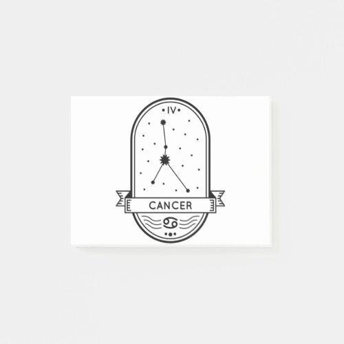 ZODIAC BADGE CONSTELLATION CANCER STROKE POST_IT NOTES