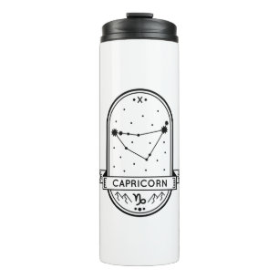 ZODIAC BADGE CONSTELLATION CAPRICORN STROKE THERMAL TUMBLER