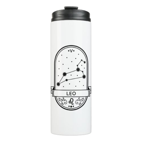 ZODIAC BADGE CONSTELLATION LEO STROKE THERMAL TUMBLER