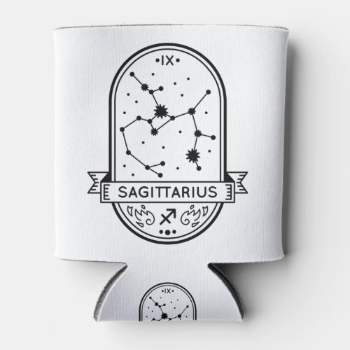 ZODIAC BADGE CONSTELLATION SAGITTARIUS STROKE CAN COOLER