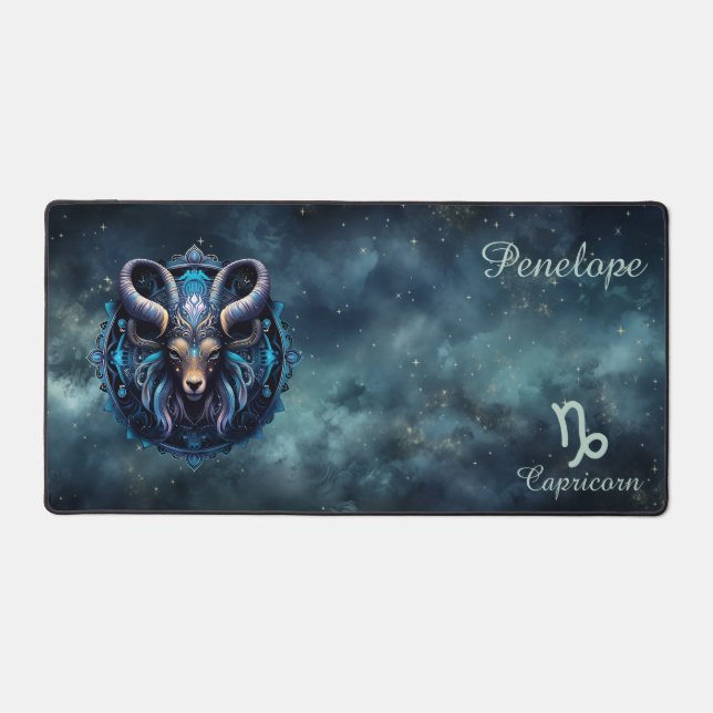 Zodiac Birth Sign Capricorn Astrolog Desk Mat (Front)