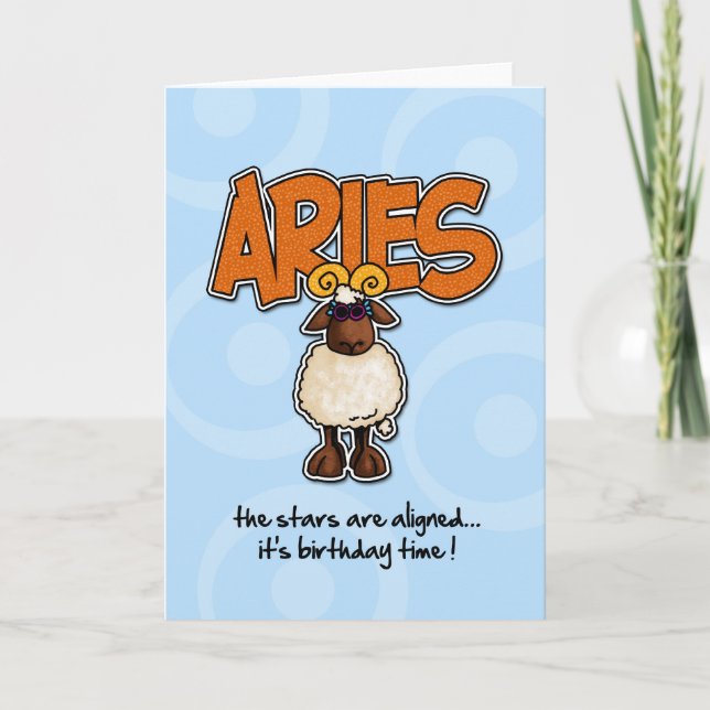 Zodiac Birthday - Aries Card (Front)
