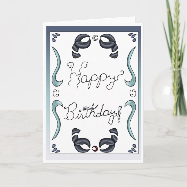 Zodiac Birthday Card Cancer (Front)