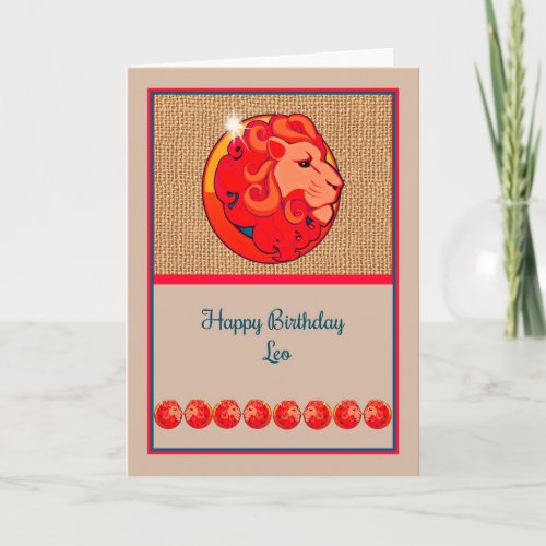Zodiac Birthday Card for a Leo