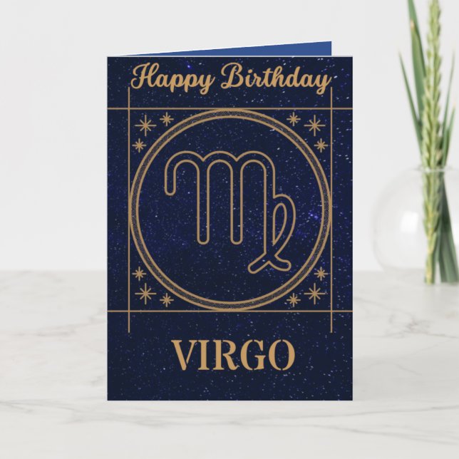 Zodiac Birthday Card (Virgo) (Front)