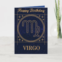 Zodiac Birthday Card (Virgo)