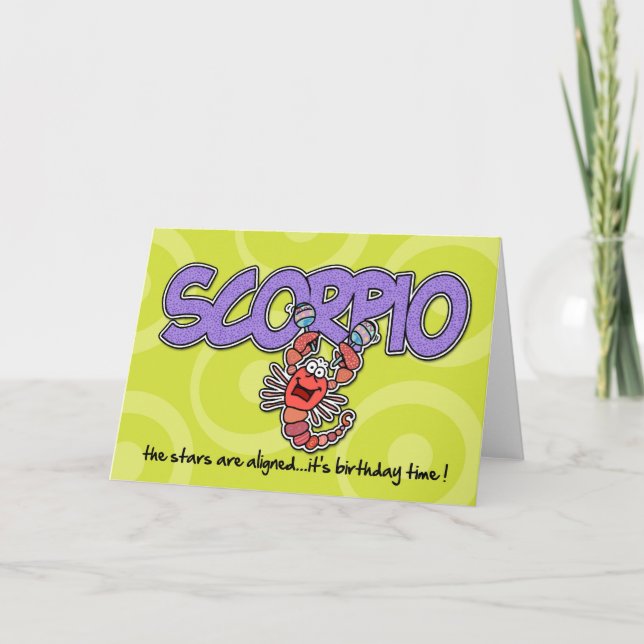 Zodiac Birthday - Scorpio Card (Front)
