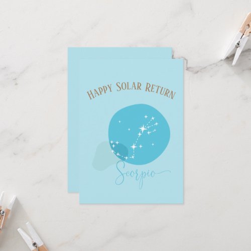 Zodiac Birthday Scorpio Flat Card