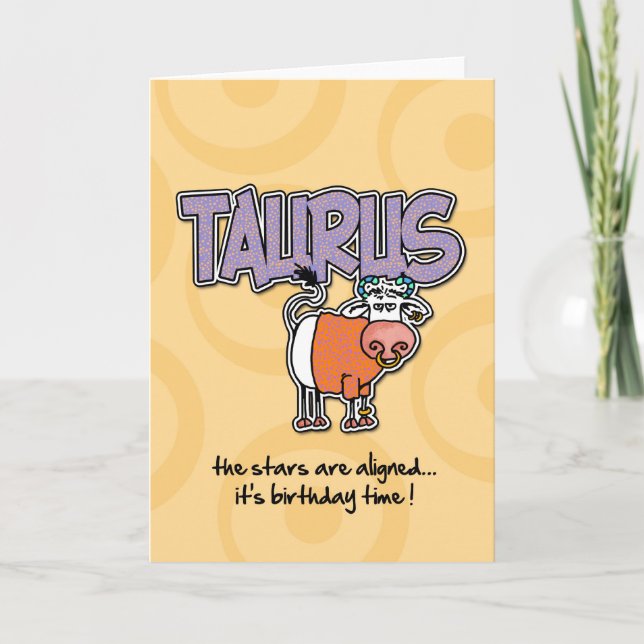 Zodiac Birthday - Taurus Card (Front)