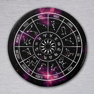Zodiac Calendar Magnet   Astrology Star Signs