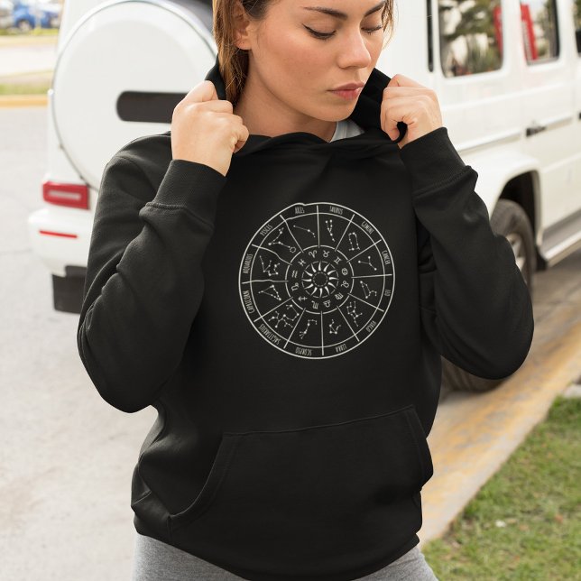 Zodiac Calendar Wheel | Astrology Constellations Hoodie (Creator Uploaded)