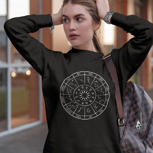 Zodiac Calendar Wheel Astrology Constellations Sweatshirt