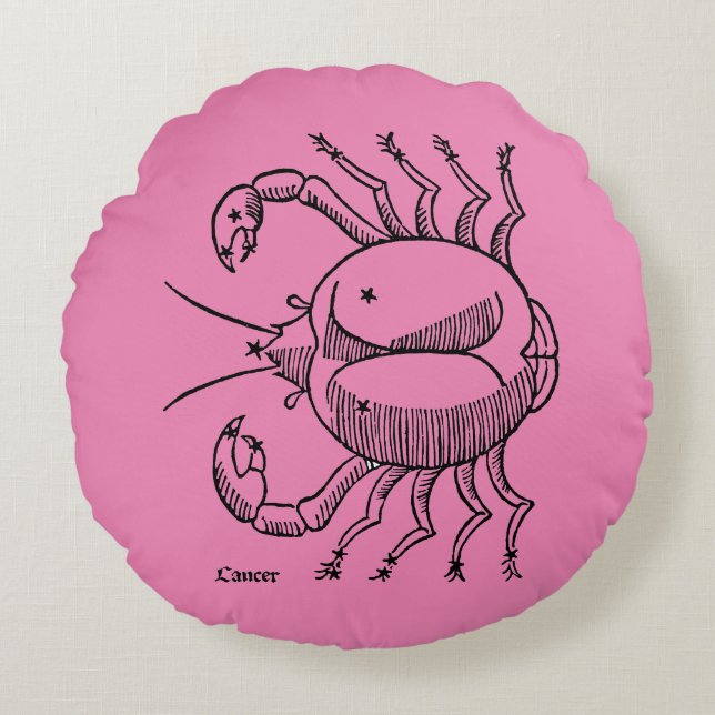 Zodiac: Cancer, 1482 Round Pillow (Front)