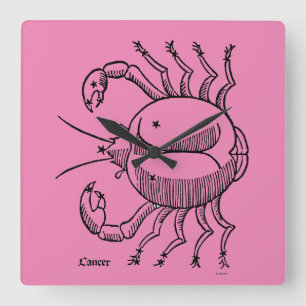 Zodiac: Cancer, 1482 Square Wall Clock