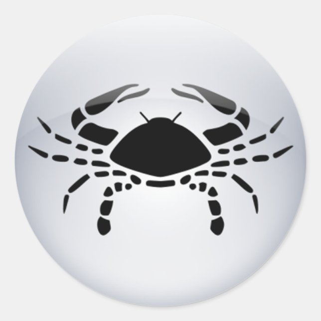 Zodiac Cancer Classic Round Sticker (Front)