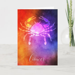 Zodiac : Cancer Colorful Candy Colors Card