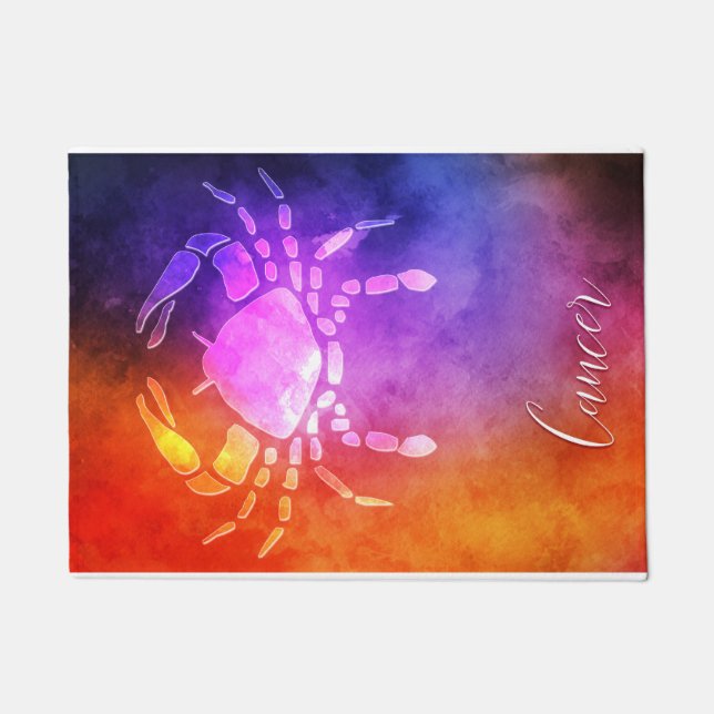 Zodiac : Cancer Colorful Candy Colors Doormat (Front)