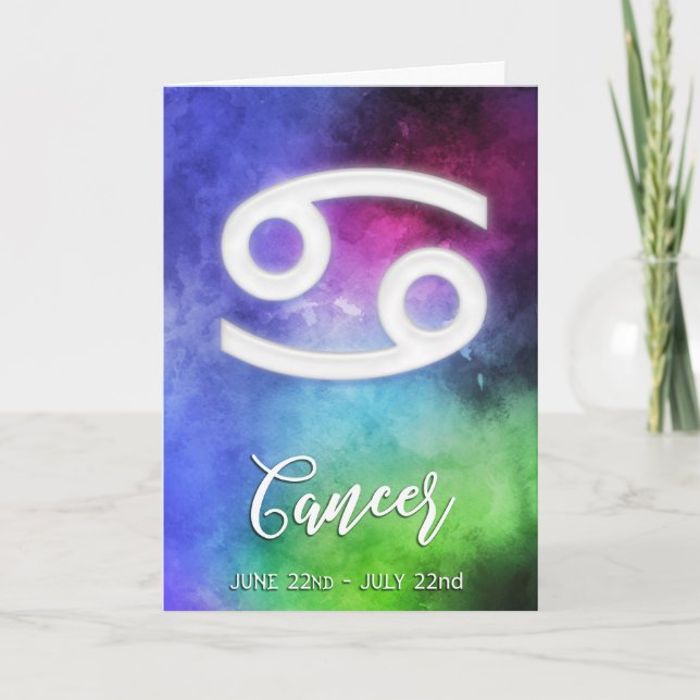 Zodiac : Cancer Dates Card (Front)