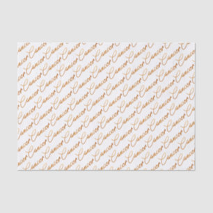 Zodiac "Cancer" Gold Script Tissue Paper