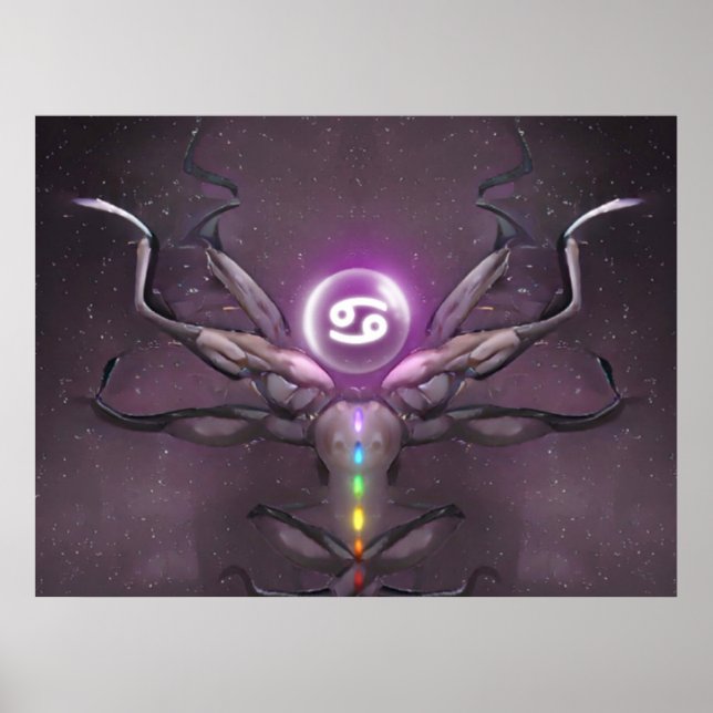 Zodiac Cancer Horoscope Sign Poster (Front)
