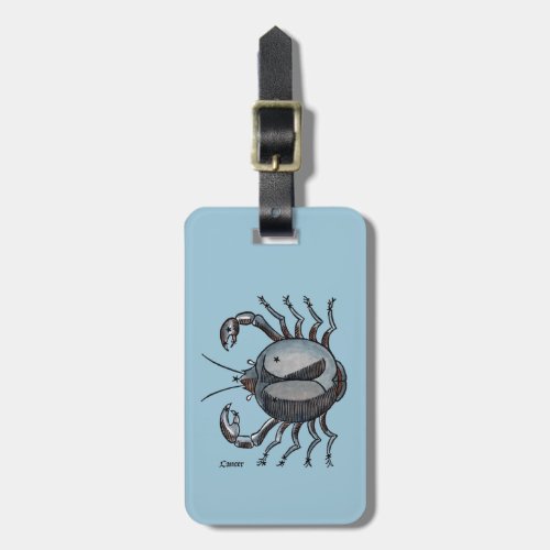 Zodiac Cancer In Color Luggage Tag