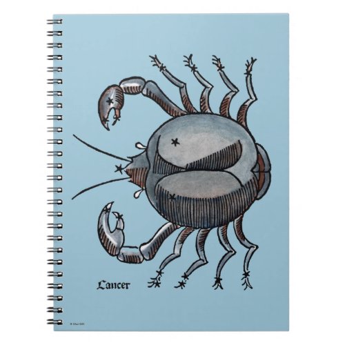 Zodiac Cancer In Color Notebook