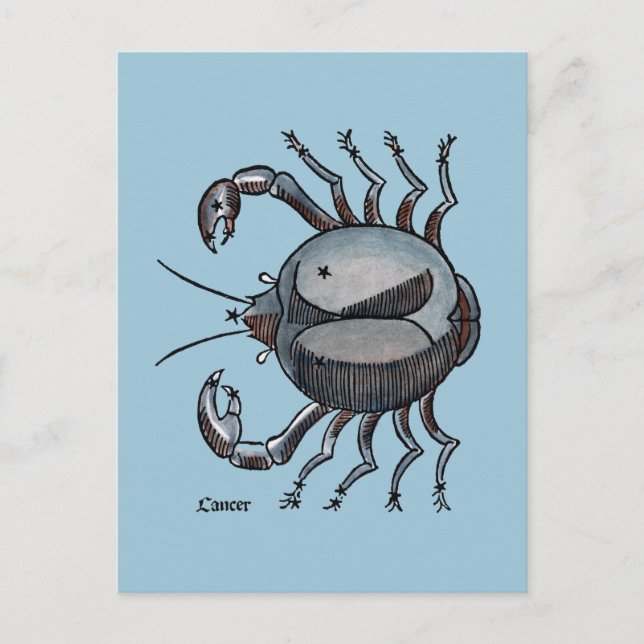 Zodiac: Cancer In Color Postcard (Front)