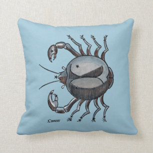 Zodiac: Cancer In Color Throw Pillow