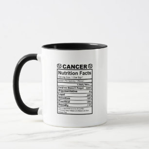 Zodiac Cancer Nutrition Fact Mug