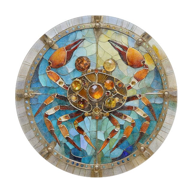Zodiac - Cancer The Crab Cutting Board (Front)