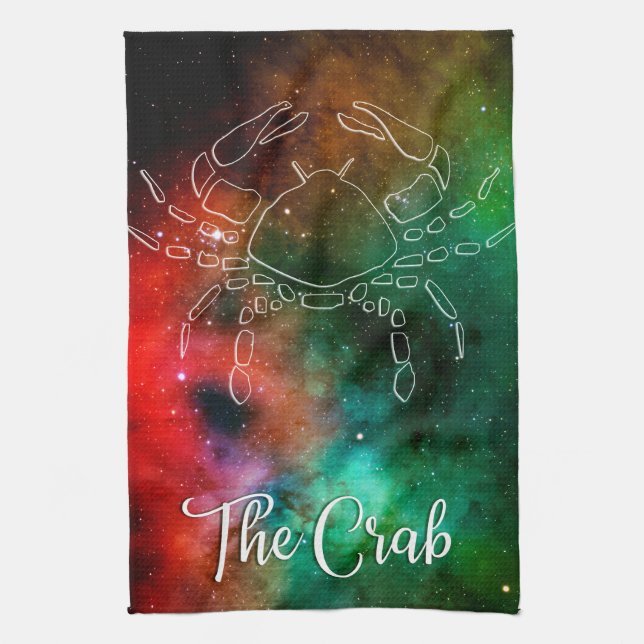 Zodiac : Cancer 'The Crab' Kitchen Towel (Vertical)