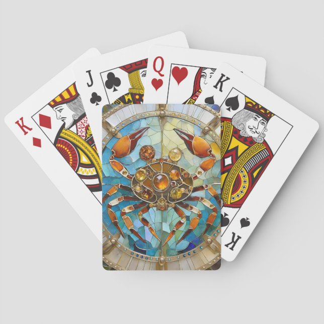 Zodiac - Cancer The Crab Poker Cards (Back)