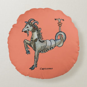 Zodiac: Capricorn, 1482 Round Pillow