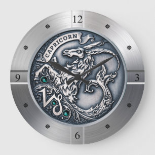 Zodiac ~ Capricorn ~ Celestial ~ Western Astrology Large Clock