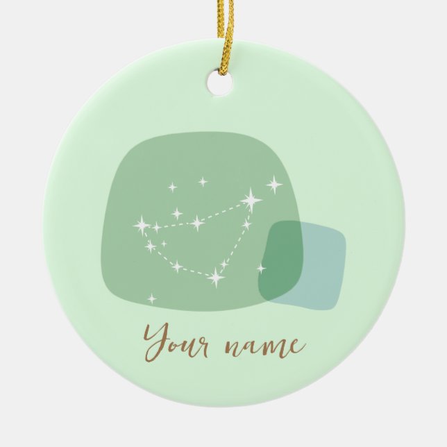 Zodiac Capricorn Ceramic Ornament (Front)