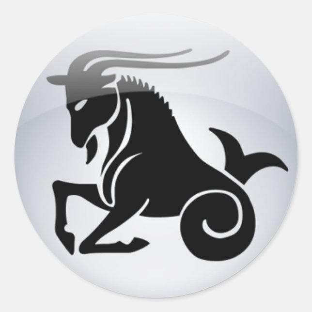 Zodiac Capricorn Classic Round Sticker (Front)