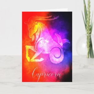 Zodiac : Capricorn Colorful Candy Colors Card