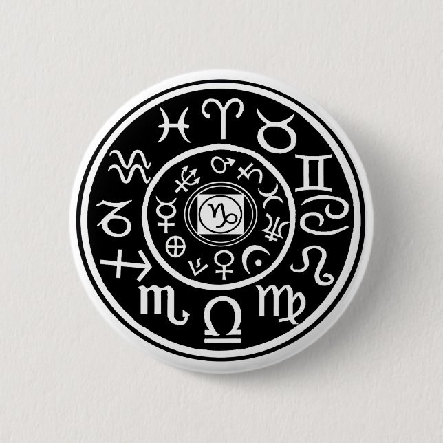 Zodiac - Capricorn Constellation Pinback Button (Front)