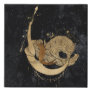 Zodiac Capricorn | Cosmic Gold and Black Astrology Faux Canvas Print