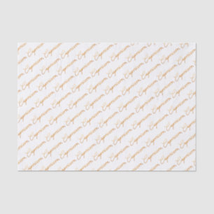 Zodiac "Capricorn" Gold Script Tissue Paper
