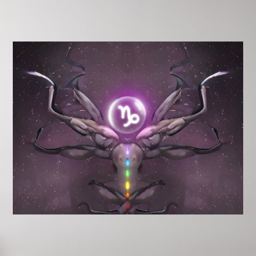 Zodiac Capricorn Horoscope Sign Poster