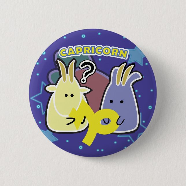 ZODIAC - CAPRICORN PINBACK BUTTON (Front)
