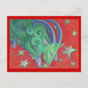 Zodiac Capricorn postcard