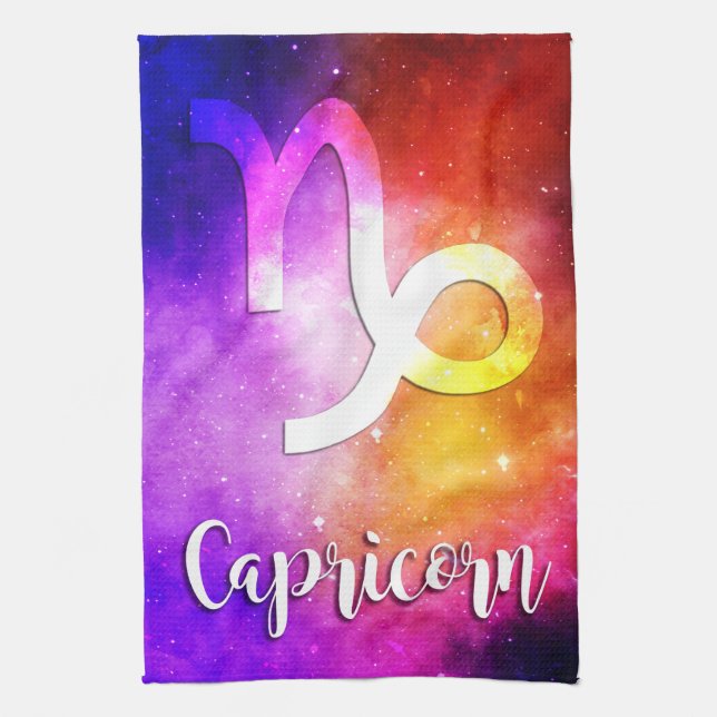 Zodiac : Capricorn Space Candy Kitchen Towel (Vertical)